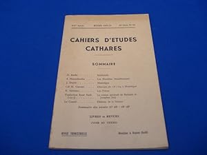 Cahiers d'Etudes Cathares. XXe année. IIe série. N°44