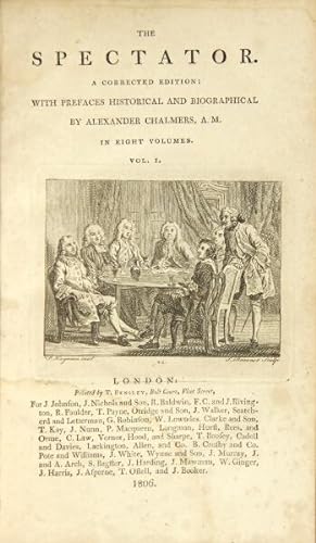 The spectator. A corrected edition: with prefaces historical and biographical by Alexander Chalmers