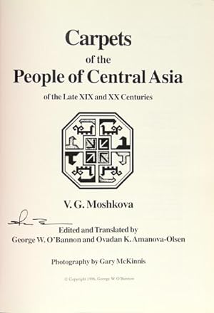 Carpets of the people of central Asia of the late XIX and XX centuries.Edited and translated by G...