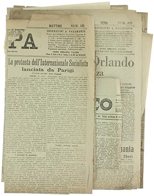 POLITICA EUROPEA, ANNI 1917-1920: VARI ARTICOLI DI QUOTIDIANI DEL TEMPO.: