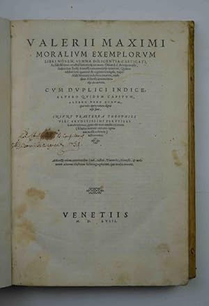 Moralium exemplorum libri novem summa diligentia castigati, ac fidelissimis eruditissimorum viror...