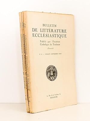 Bulletin de Littérature Ecclésiastique , Tome L , Année 1949 ( Lot de 4 num., année complète) : n...