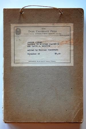 Joseph Conrad: Letters to William Blackwood and David S. Meldrum
