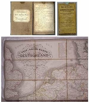 Carl Jugel's Post- und Reise-Karte von Deutschland und den Nachbarstaaten bis London, Paris, Mont...