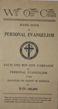 Handbook on Personal Evangelism Each One Win One Campaign of Personal Evangelism of the Disciples...