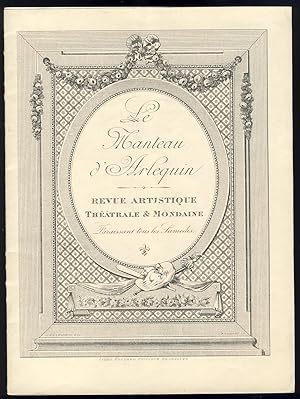 Le Manteau d'Arlequin : Revue artistique, théâtrale et mondaine . N° 17, samedi 1er février 1913
