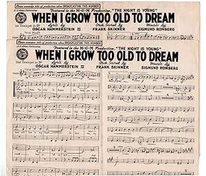 When I Grow Too Old to Dream- Vintage 1935 Sheet Music. Oscar Hammerstein, Sigmund Romberg and Fr...
