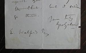 Autograph letter to Edward Walford, 1869