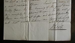 Autograph letter to --- Smyth (probably John Smyth WS), 1802