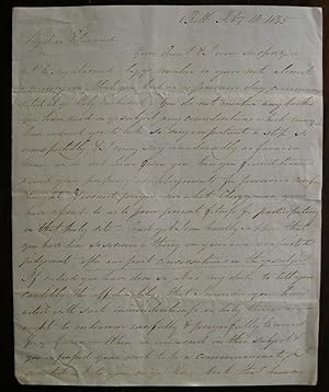 Autograph letter to the future Victoria Cross winner (Admiral of the Fleet Sir) Edmund Commerell,...
