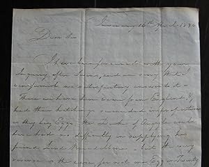 Autograph letter to James Davidson about the swans at Inveraray, 1830