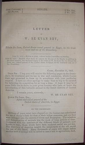 Letter of W. Re Kyan Bey, to Edwin De Leon, United States Consul in Egypt, on the Treatment and U...