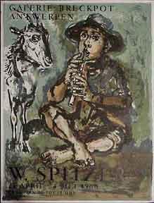 Shepherd playing a flute to his goat [poster].