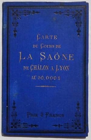 Carte de Cours de La Saone de Chalon a Lyon au 50,000e