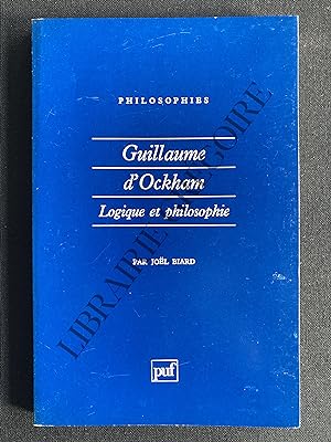 GUILLAUME D'OCKHAM Logique et philosophie