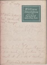 William Blackstone and the Oxford University Press - LIMITED EDITION, No. 87 Typophiles Monograph