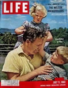 Life Magazine July 11, 1960 -- Cover: Nelson Rockefeller with Grandchildren