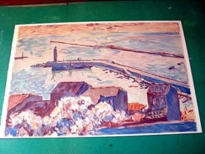 A L'AURORE - Peinture en couleurs de BATTISTA lithographiée en couleurs sur Vélin d'Arches par Cl...