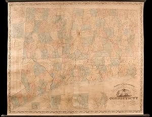 Clark & Tackaburys New Topographical Map of the State of Connecticut. Compiled from New and Accur...