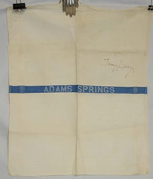 Tommy Dorsey, Signed Napkin Adam Springs Hotel Undated