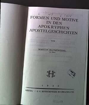 Formen und Motive in den Apokryphen Apostelgeschichten