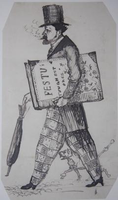 Caricature of the Author Philip James Bailey (1816-1902)