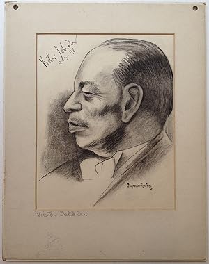 Original Signed Portrait of Victor Scholer