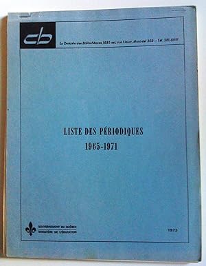 Liste des périodiques 1965-1971
