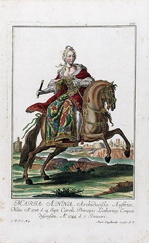 Maria Anna, Archiducissa Austriæ, Nata Ao. 1718 d. 14 Sept. Caroli Principis Lotharing. Conjux. d...