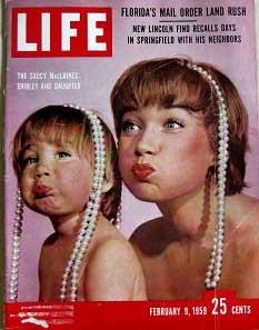 Life Magazine February 9, 1959 -- Cover: The Saucy MacLaines - Shirley and Daughter