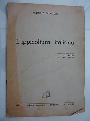"L'IPPICOLTURA ITALIANA Estratto dalla rivista mensile L'ITALIA AGRICOLA N.° 4 APRILE 1942 - XX"