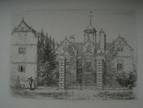 A Fine Original Antique Etching Illustrating Wyrley Grove in Staffordshire. By W. Niven and Publi...