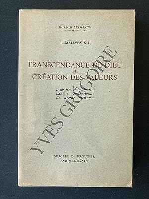 TRANSCENDANCE DE DIEU ET CREATION DES VALEURS