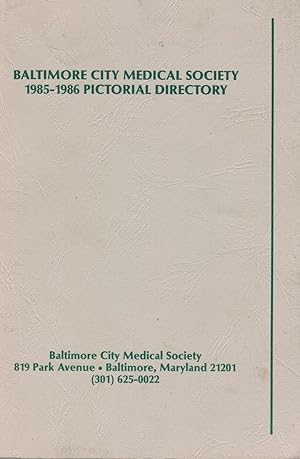 Baltimore City Medical Society 1985-1986 Pictorial Directory