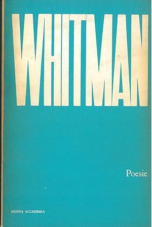 Whitman A cura di R. Sanesi