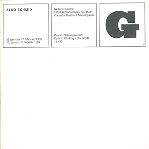 Aldo Schmid alla Galleria Goethe di Bolzano. 1969