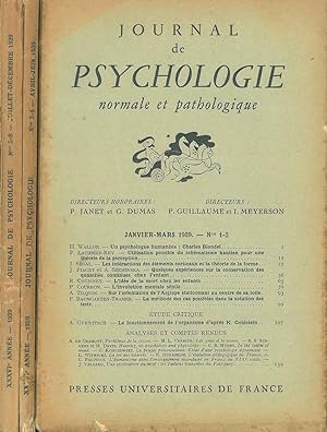 Journal de psychologie normale ed pathologique. Organe officiel de la société de psychologie. XXX...