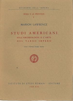 Studi americani sull'archeologia e l'arte del tardo impero