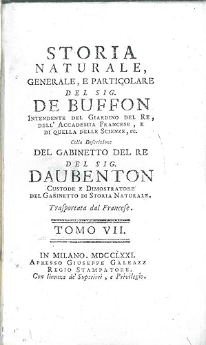 Discorso nell'Accademia Francese, agosto 1753, e discorso sopra la natura degli animali. Storia n...