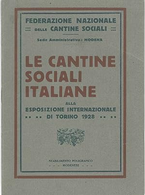 Le cantine sociali italiane alla esposizione internazionale di Torino 1928
