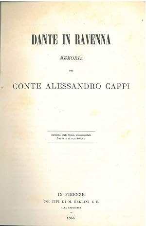 Dante in Ravenna. Estratto