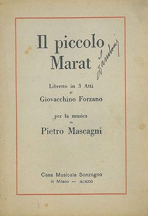 Il piccolo Marat Per musica di Pietro Mascagni