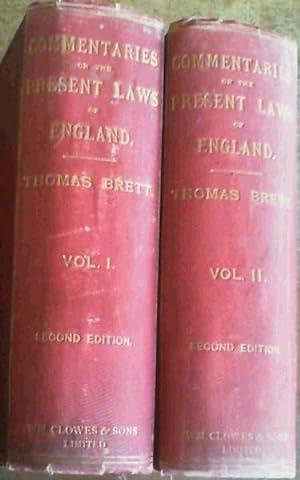 Commentaries on the Present Laws of England. (2 volumes)