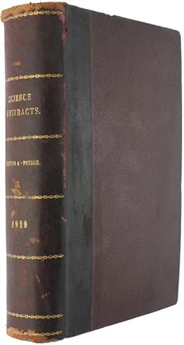 SCIENCE ABSTRACTS. Section A - PHYSICS. vol. XXXII - 1929.:
