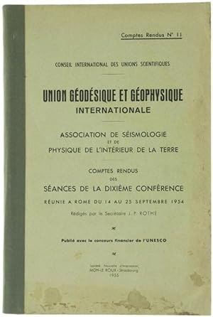 UNION GÉODÉSIQUE ET GÉOPHYSIQUE INTERNATIONALE - ASSOCIATION DE SEISMOLOGIE ET DE PHYSIQUE DE L'I...