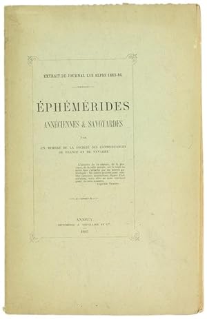EPHEMERIDES ANNECIENNES & SAVOYARDES par un membre de la Société des contribuables de France et d...