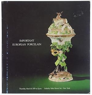 IMPORTANT EUROPEAN PORCELAIN. Sale numbert 4221 - March 8, 1979.: