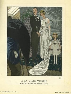 A La Ville Voisine; Robe De Mariee, De Jeanne Lanvin Print from the Gazette du Bon Ton