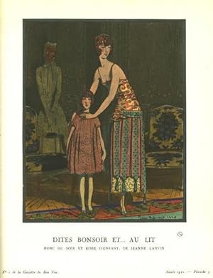 Dites Bonsoir Et.Au Lit: Robe du Soir Et Robe D'Enfant, De Jeanne Lanvin Print from the Gazette d...