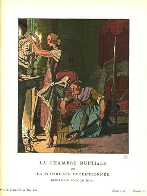 La Chambre Nuptiale ou La Nourrice Attentionnee: Deshabille Pour Le Soir Print from the Gazette d...